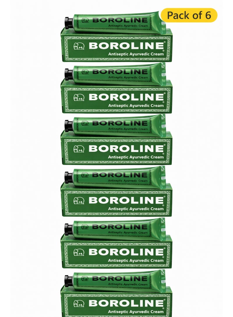 Boroline Antiseptic Ayurvedic Cream 19g – Pack of 6 | Multipurpose Moisturizing & Healing Cream for Dry Skin, Lips, Cracked Heels & Minor Cuts - Image 1